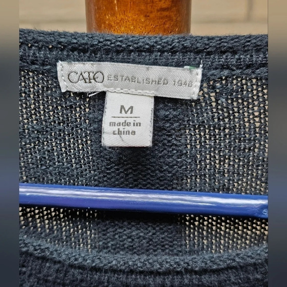 Cato Lightning Bolt Sweater Sz M *READ DESCRIPTION * - Picture 2 of 6